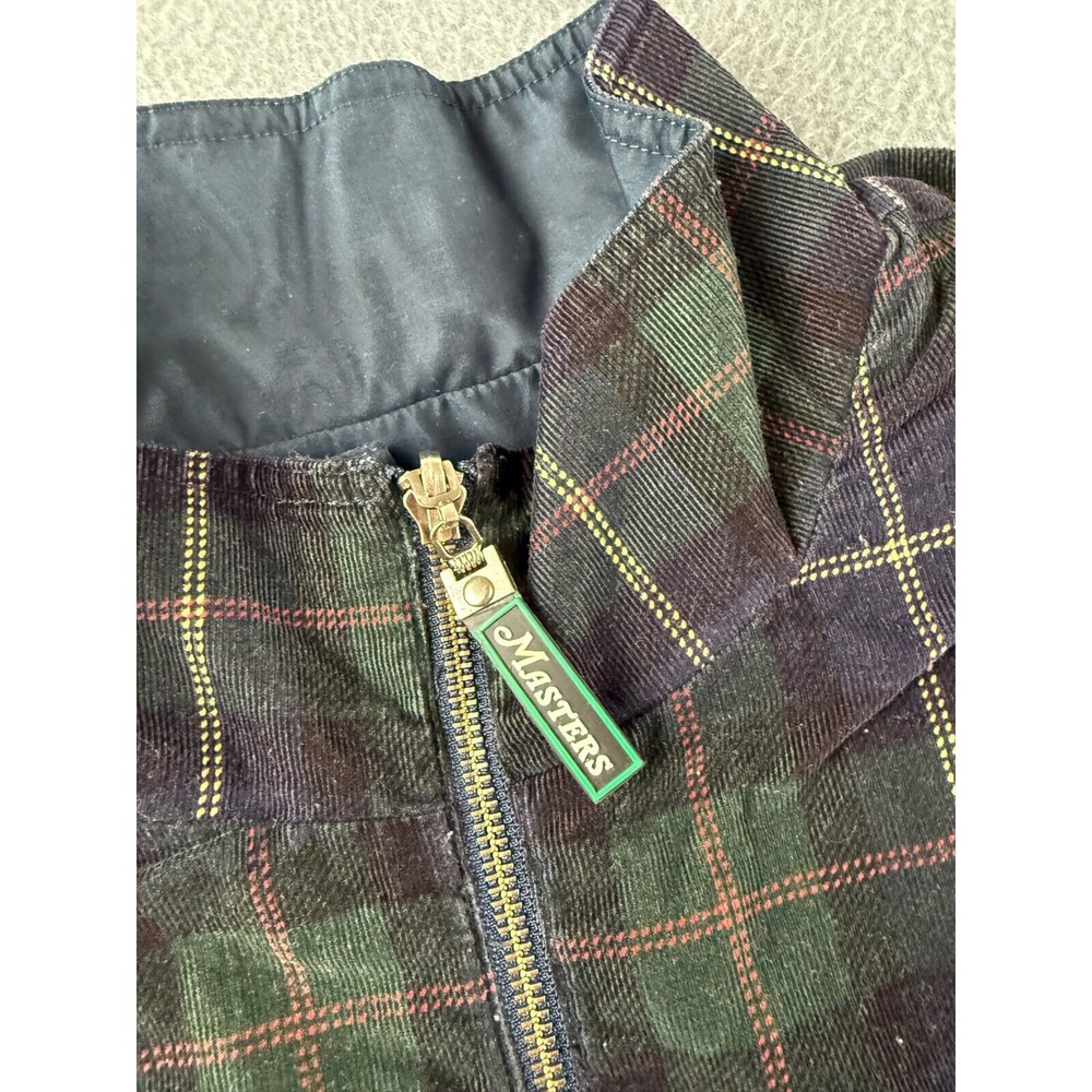 Masters Collection Jacket Men's XL Green Golf Plaid Reversible Hooded‎ Softshell - Picture 6 of 14